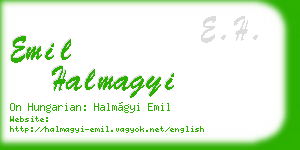 emil halmagyi business card