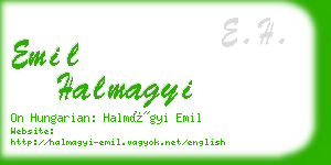 emil halmagyi business card